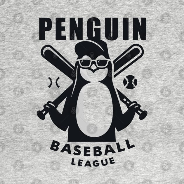 Penguin Baseball Tribute - Penguin Baseball League - Baseball Gift by TributeDesigns